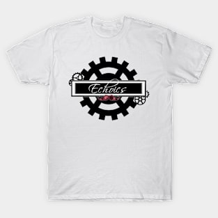 Echoics Gears Simple Black T-Shirt